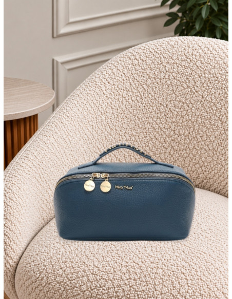 Set 3 Beauty Case e Pochette Petrolio | Mimi-Muà