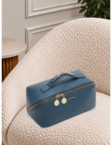 Set 3 Beauty Case e Pochette Petrolio | Mimi-Muà