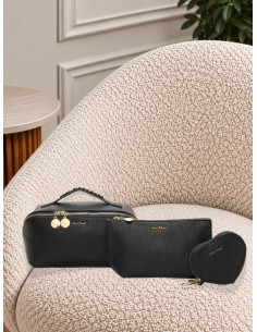 Set 3 Beauty Case e Pochette Nero | Mimi-Muà