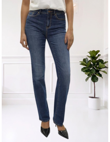 Jeans Straight Leg Denim Blu Scuro Donna | Vero Moda