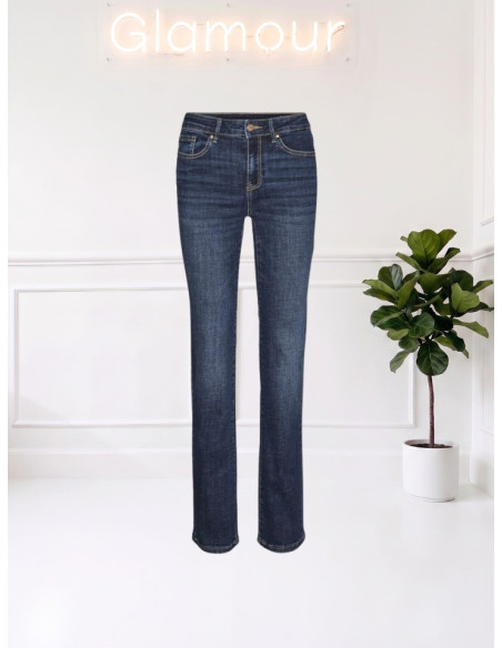 Jeans Straight Leg Denim Blu Scuro Donna | Vero Moda