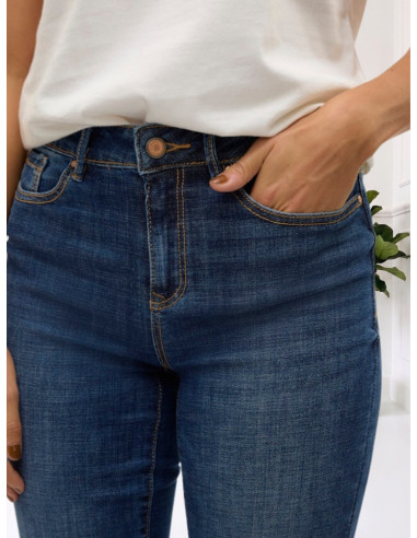 Jeans Straight Leg Denim Blu Scuro Donna | Vero Moda