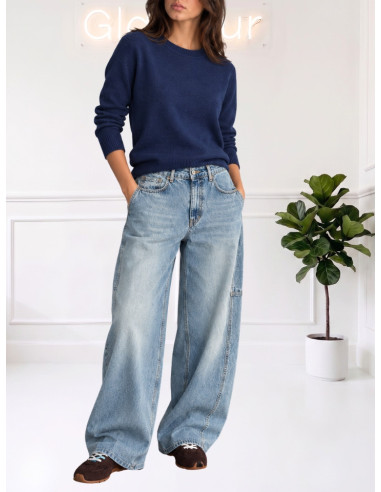 Jeans Balloon Denim con Cuciture Sagomate | Motel