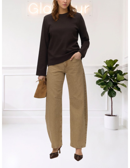 T-Shirt Oversize Manica Lunga Moro Donna | Vero Moda