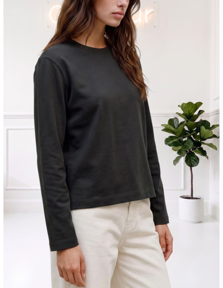 T-Shirt Oversize Manica Lunga Nera Donna | Vero Moda