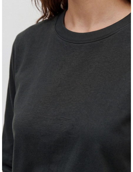 T-Shirt Oversize Manica Lunga Nera Donna | Vero Moda