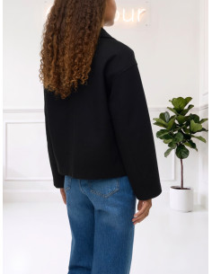Cappotto Corto Doppiopetto Nero con 4 Bottoni - Vero Moda