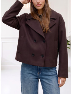 Cappotto Corto Doppiopetto Marrone | Vero Moda
