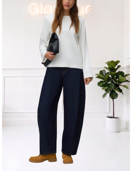 T-Shirt Oversize Bianca a Manica Lunga | Vero Moda