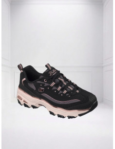 Sneakers D'Lites Chrome Wave Nere Donna - Skechers