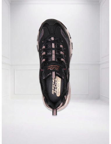 Sneakers D'Lites Chrome Wave Nere Donna | Skechers