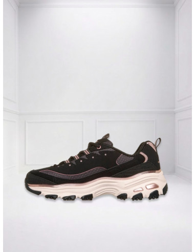 Sneakers D'Lites Chrome Wave Nere Donna | Skechers