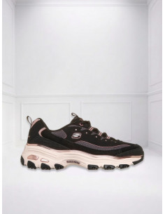 Sneakers D'Lites Chrome Wave Nere Donna | Skechers