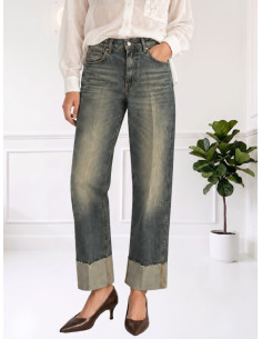 Jeans sabbiato piegone CJ9000/I26