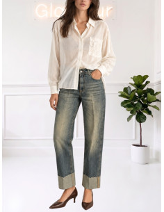 Jeans sabbiato piegone CJ9000/I26