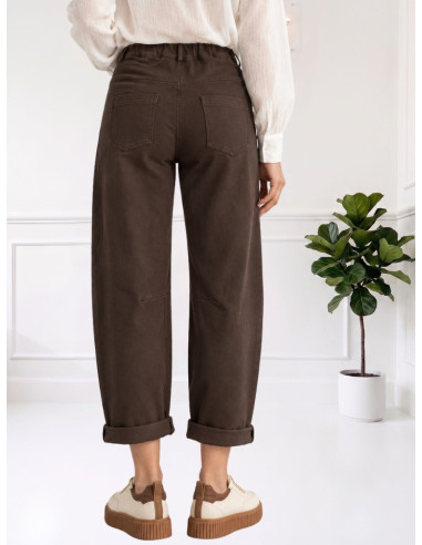 Pantalone ovetto elasticato MORO