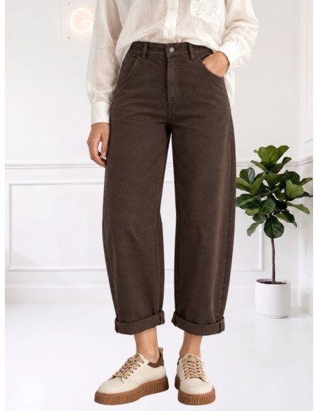 Pantalone ovetto elasticato MORO