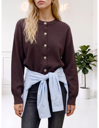 Cardigan TMORO bottoni accessorio argento 10347061