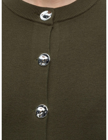 Cardigan militare bottoni accessorio argento 10347061