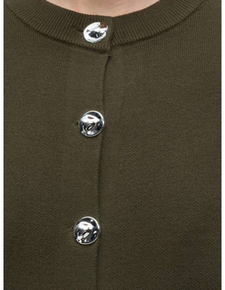 Cardigan militare bottoni accessorio argento 10347061