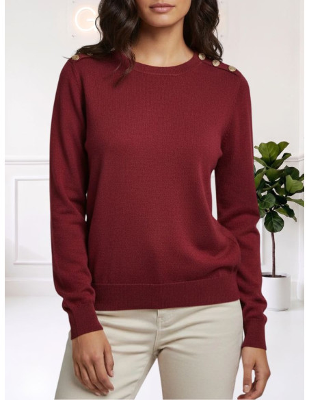 Maglioncino bottoni laterali ROSSO 10347124