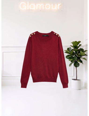 Maglioncino bottoni laterali ROSSO 10347124