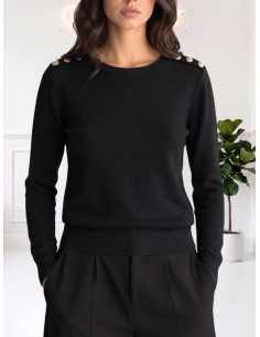Maglioncino bottoni laterali spalla NERO 10347124