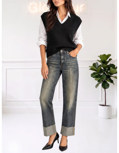 Gilet scollo a V NERO 535310681