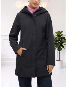 Piumino impermeabile con cappuccio NERO 10311233