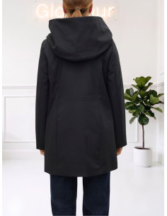 Piumino impermeabile con cappuccio NERO 10311233