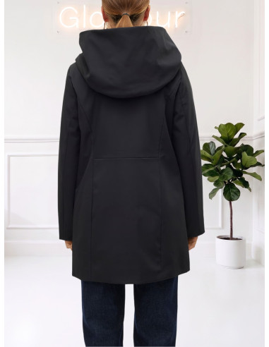 Piumino impermeabile con cappuccio NERO 10311233