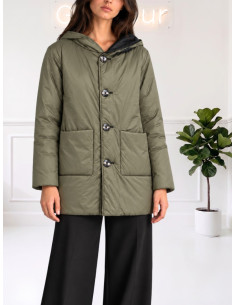 Piumino medio GOLDIE NERO/MILITARE