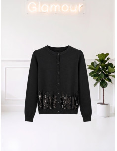 Cardigan paillettes NERO 535310650