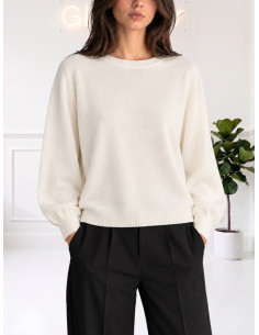 Maglia paricollo basic LATTE