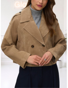Giacca in suede SABBIA