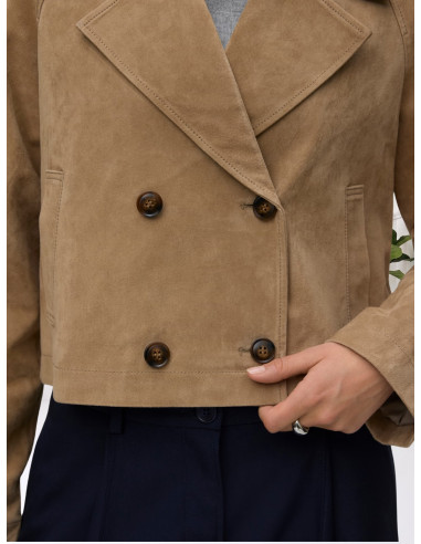 Giacca in suede SABBIA