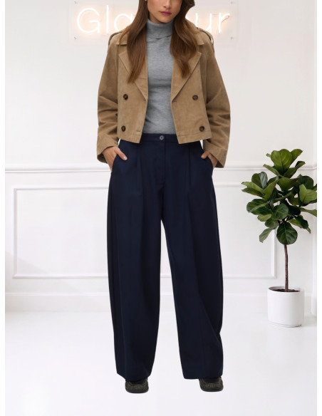 Giacca Corta Doppiopetto Suede Sabbia | Vero Moda