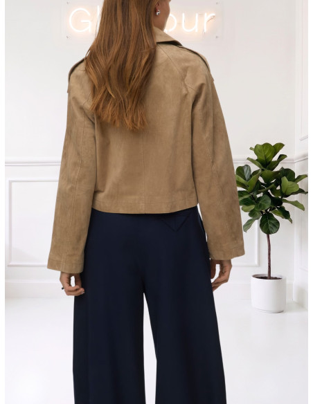 Giacca in suede SABBIA