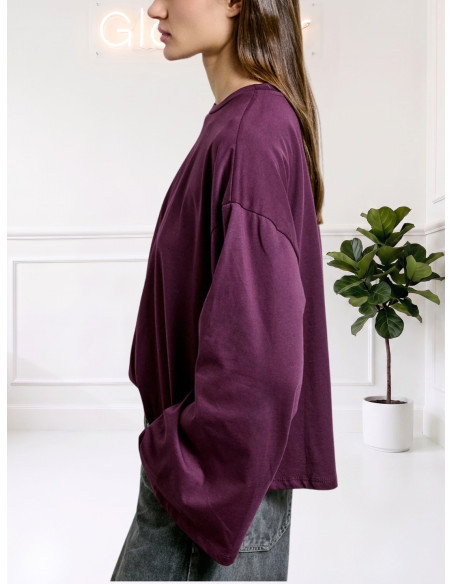 T shirt manic ampia bordeaux WT26WZEM8976