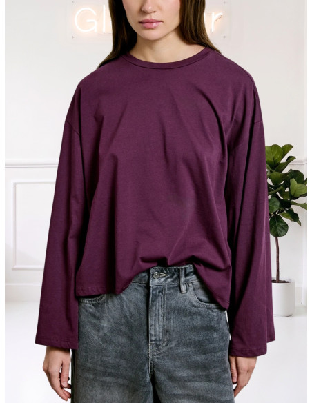 T shirt manic ampia bordeaux WT26WZEM8976