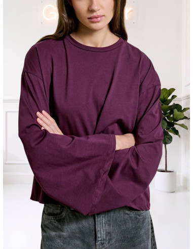 T shirt manic ampia bordeaux WT26WZEM8976