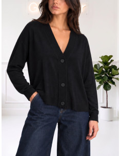 Cardigan sottile NERO