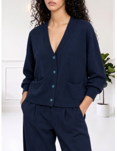 Cardigan tasche BLU