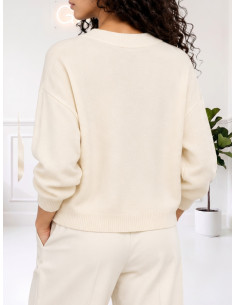 Cardigan tasche LATTE
