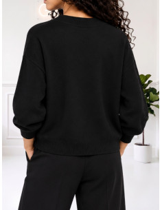 Cardigan tasche NERO