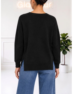 Cardigan bottoncini oro NERO