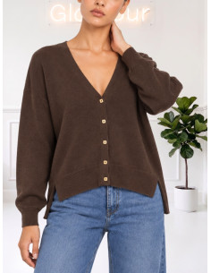 Cardigan bottoncini oro MORO
