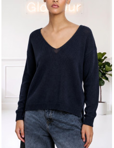 Maglioncino basic scollo V BLU 535310626