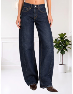 Jeans barrel taglio vivo SI8LHC509