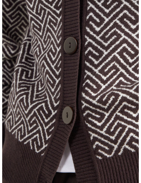 Cardigan fantasia geometrica MORO
